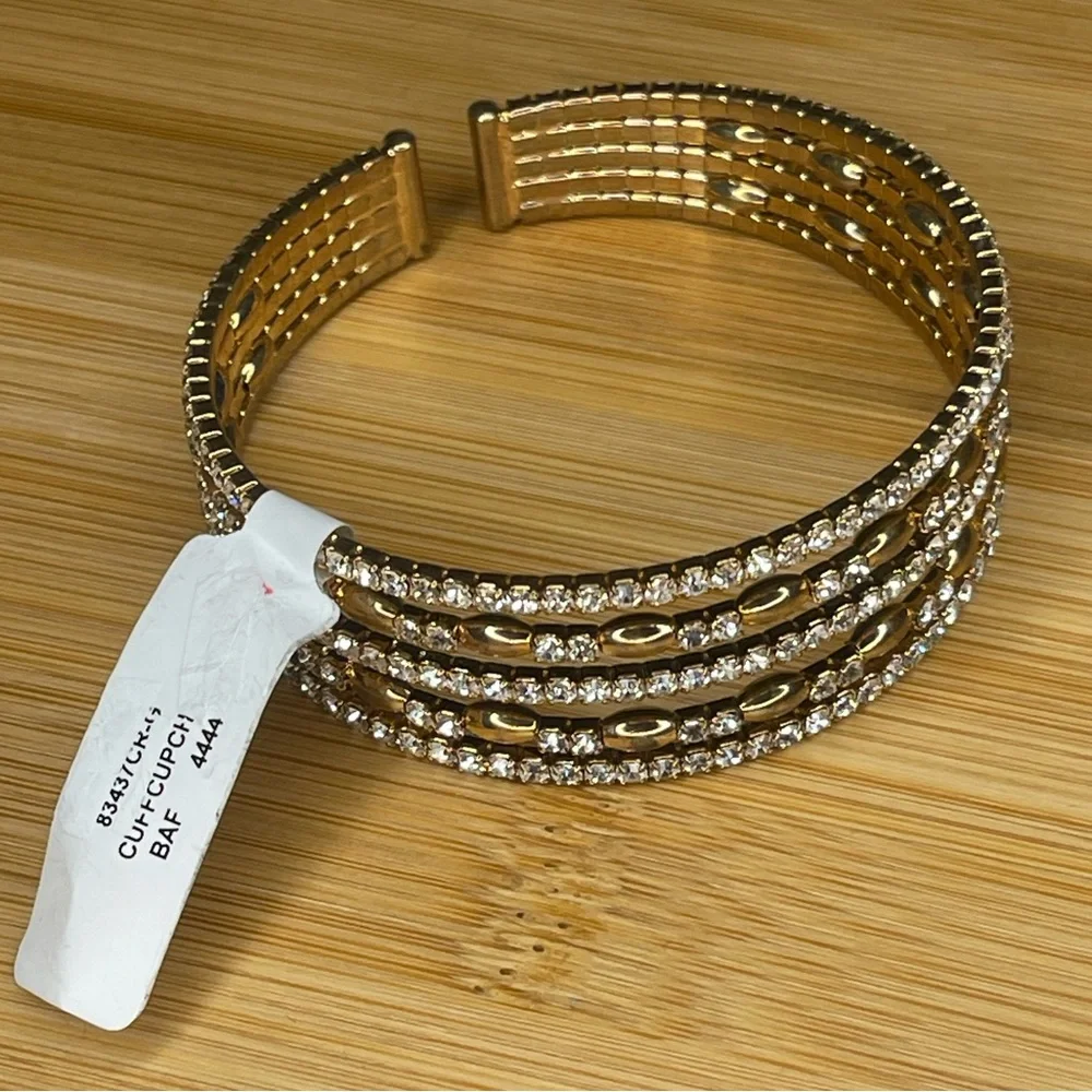 Elegant Gold and Silver Cuff Bracelet - Picture 5 of 12